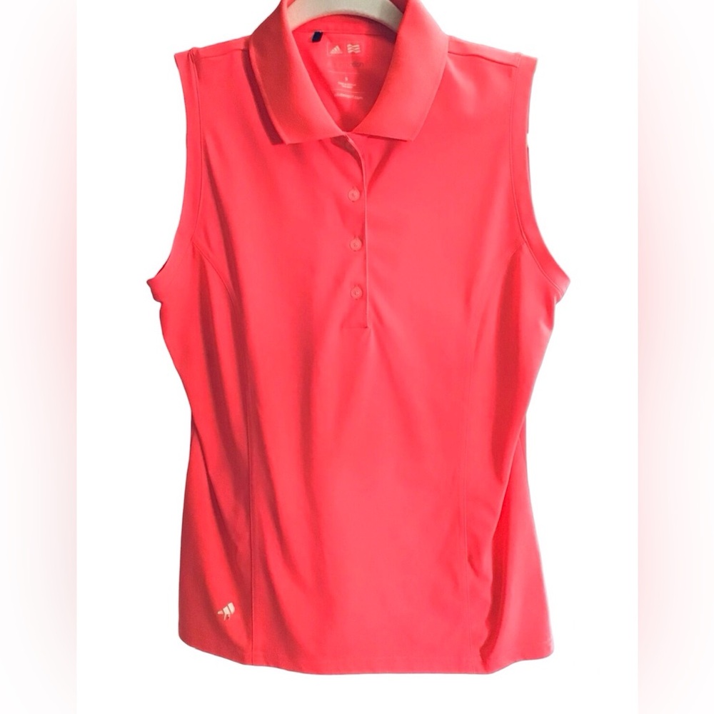 Adidas Golf Puremotion Sleeveless Polo Shirt Sz Small